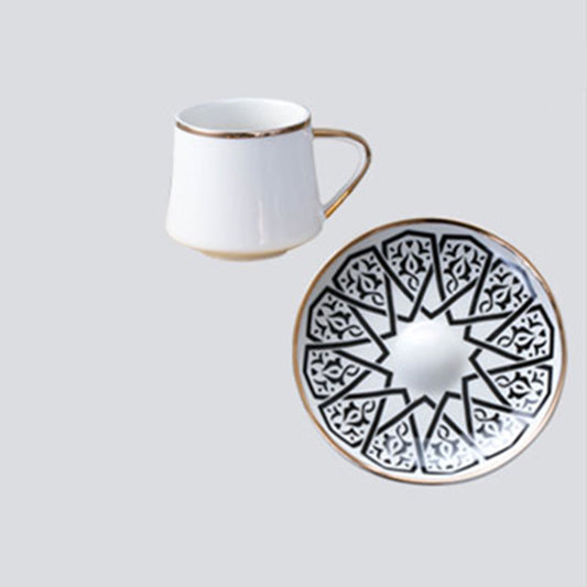 Turkish Ceramic Coffee Cup And Saucer Set