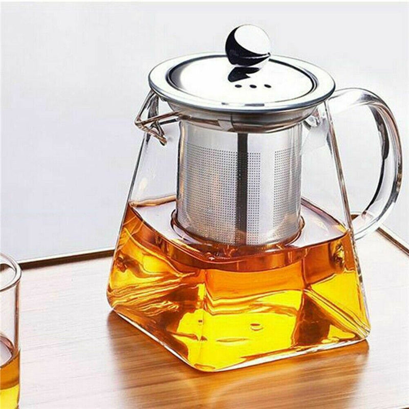 Heat-resistant Transparent Glass Teapot Pot