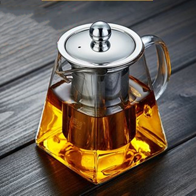 Heat-resistant Transparent Glass Teapot Pot