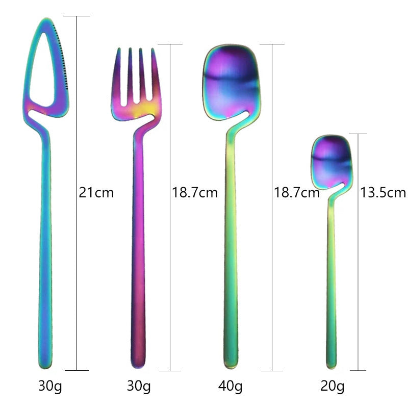 Creative Hanging Cup Tableware Natural Simple Hanging Cup Spoon Set Western Cutlery Coffee Spoon