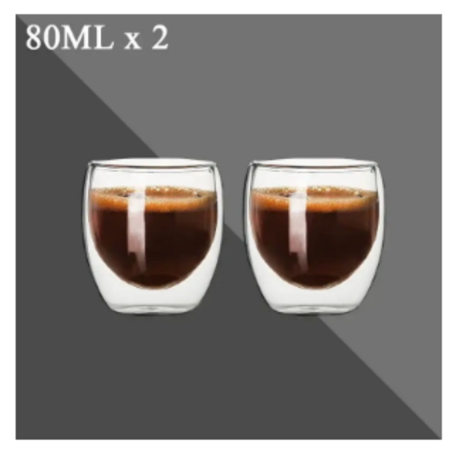 New 6Pcs Double shot Glass double Wall Espresso