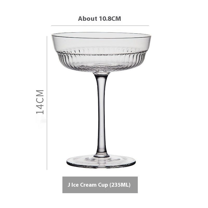 Goblet Crystal Glass Cup Ice Cream Dessert Cocktail Glass