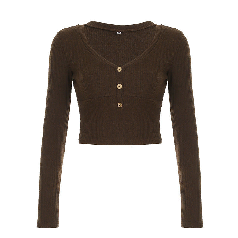 Vintage Sweater Bottoming Top For Women