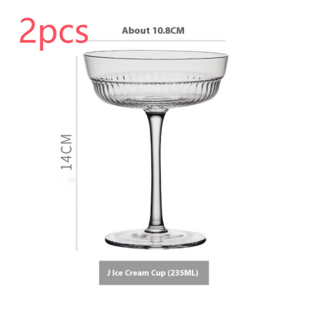 Goblet Crystal Glass Cup Ice Cream Dessert Cocktail Glass