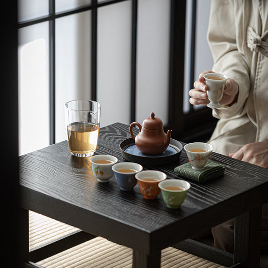 Hand Painted Master Cup Teacup Teapot Bearing Purple Sand Siting Teapot Mix And Match Sets