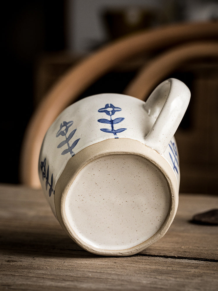 Good-looking Hand-painted Small Flower Mark Household Ceramic Drinking Cup