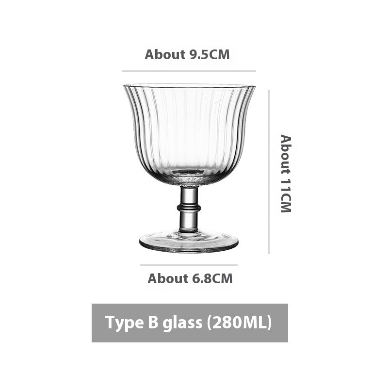 Goblet Crystal Glass Cup Ice Cream Dessert Cocktail Glass