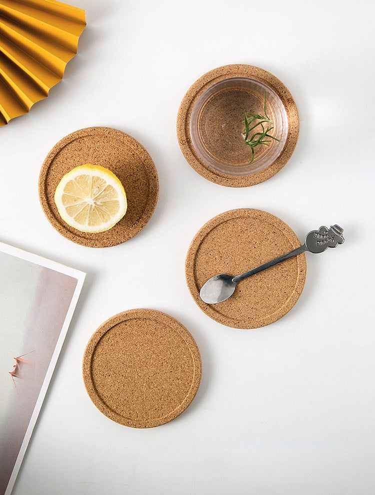 Spot Direct Supply Concave Cork Cup Anti-scald Cork Mat Waterproof Heat-resistant Mat