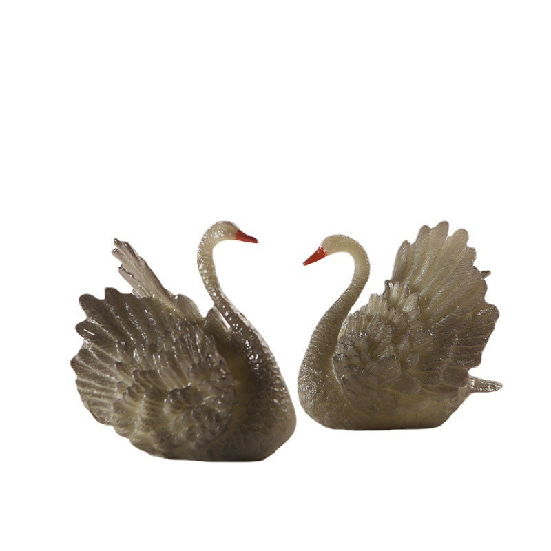 Color-changing Xiupi Swan Creative Tea Set Ornaments
