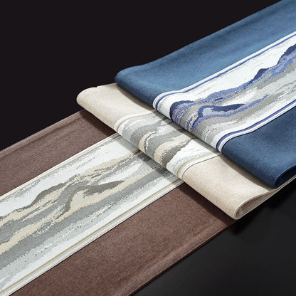 Chinese Style Table Runner Solid Linen Cotton Cover Waterproof Tablecloth