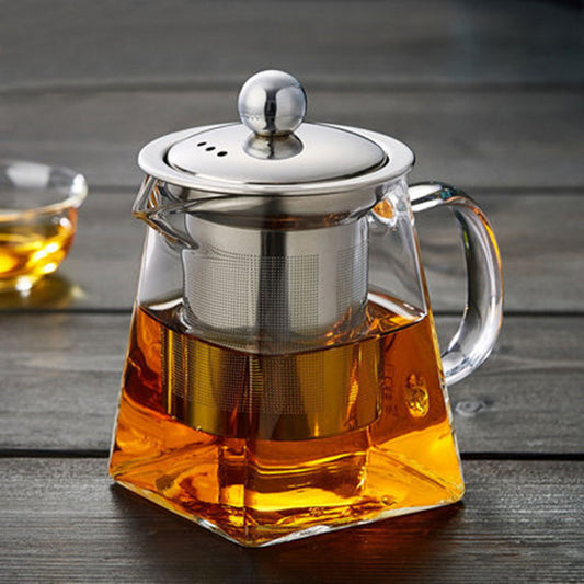 Heat-resistant Transparent Glass Teapot Pot