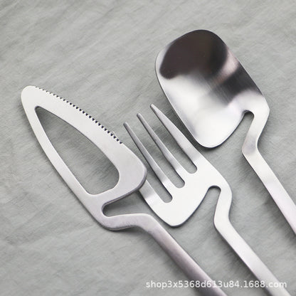 Creative Hanging Cup Tableware Natural Simple Hanging Cup Spoon Set Western Cutlery Coffee Spoon