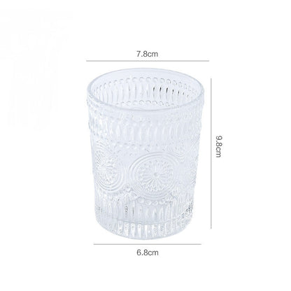 Glass Water Cup Bohemia Phnom Penh Sun Cup Embossed Cup
