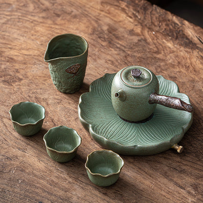Household Ceramic Teacup, Teapot, Stoneware, Simple And Portable