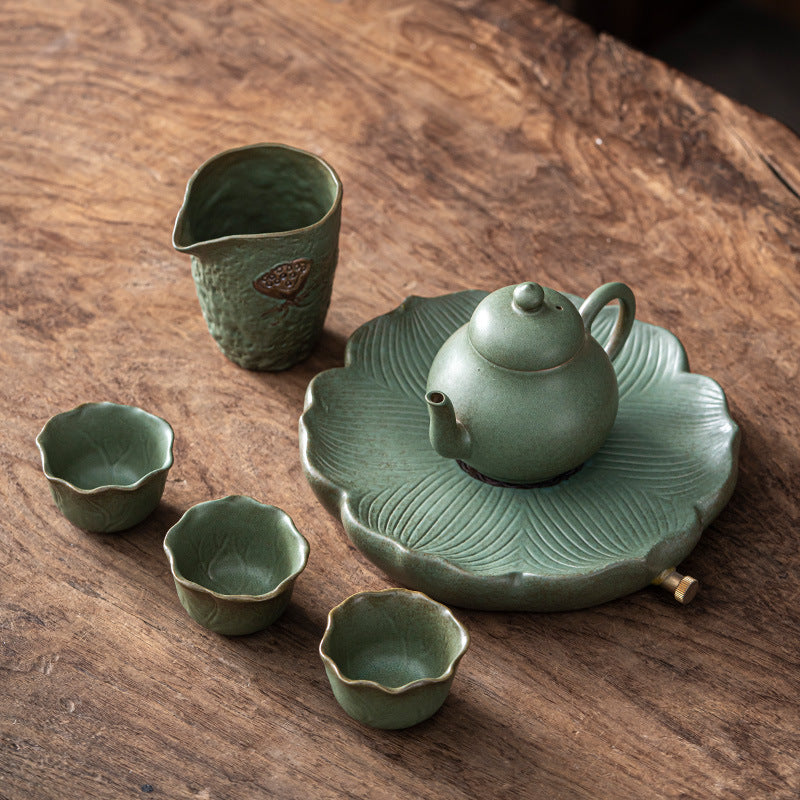 Household Ceramic Teacup, Teapot, Stoneware, Simple And Portable