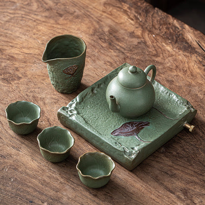 Household Ceramic Teacup, Teapot, Stoneware, Simple And Portable