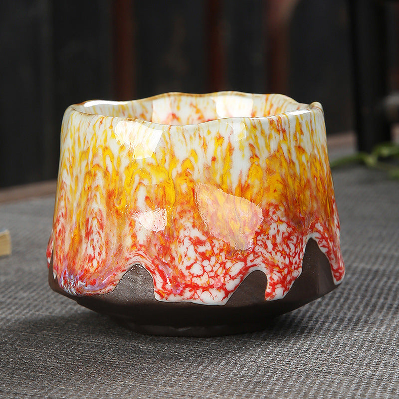 Iron Tire Stoneware Espresso Coffee Cup Kung Fu Kiln Into Tea Cup