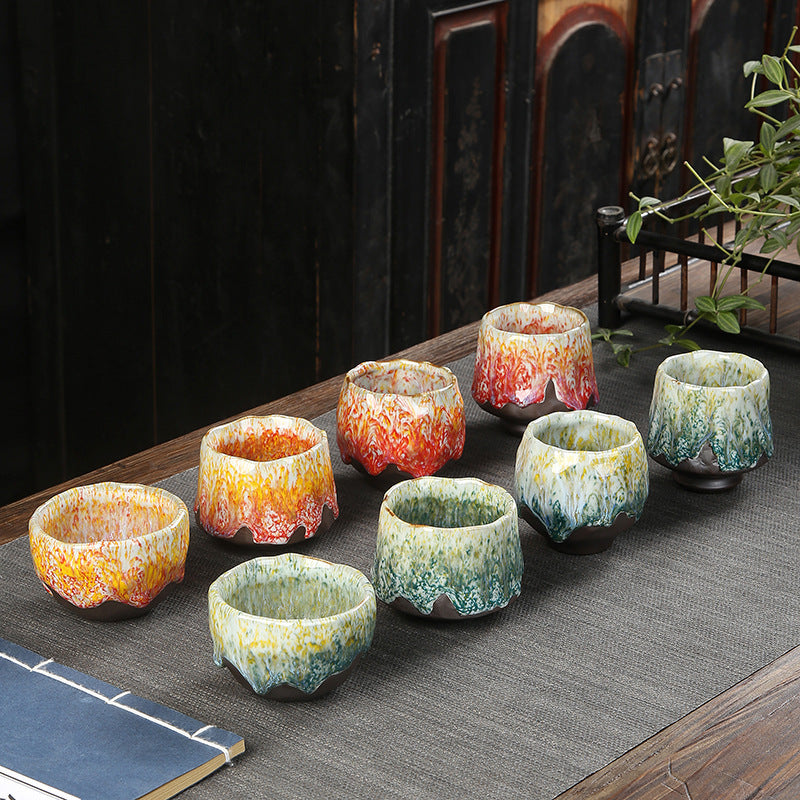 Iron Tire Stoneware Espresso Coffee Cup Kung Fu Kiln Into Tea Cup