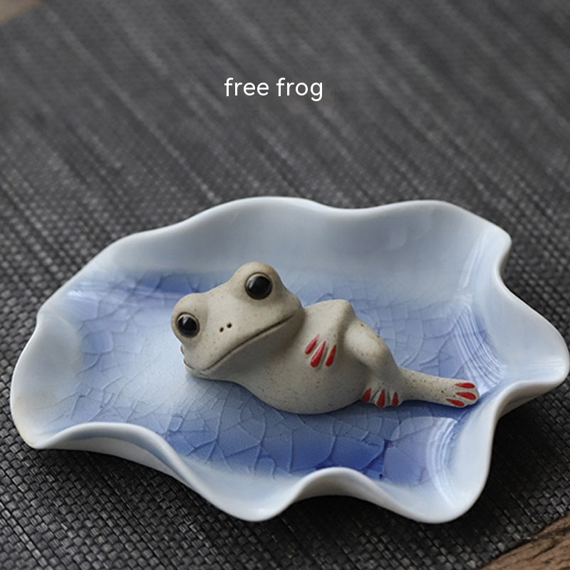 Frog Tea Ornaments Pottery Ornaments
