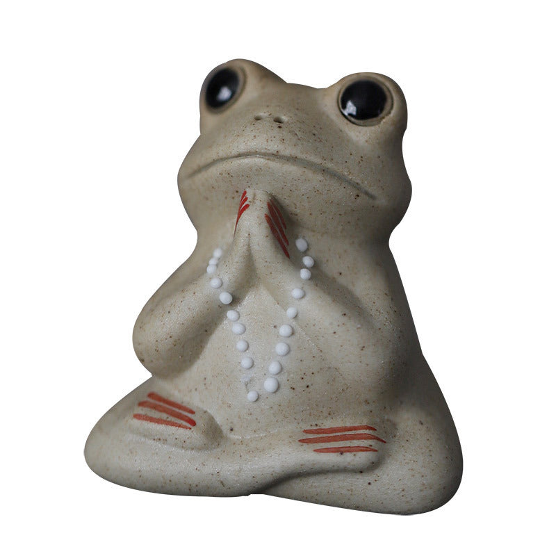 Frog Tea Ornaments Pottery Ornaments