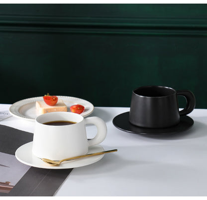 Simple Nordic Style Office Ceramic Coffee Cup Disc Suit