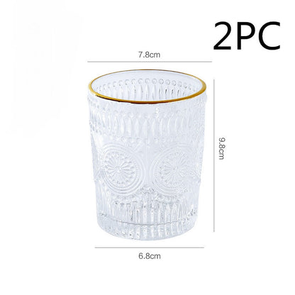 Glass Water Cup Bohemia Phnom Penh Sun Cup Embossed Cup