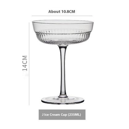 Goblet Crystal Glass Cup Ice Cream Dessert Cocktail Glass