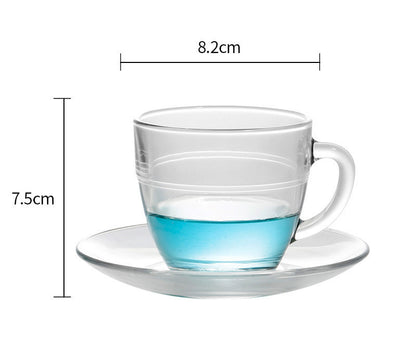 European Style Simple Tempered Glass Heat-resistant And Drop-resistant Coffee Cup