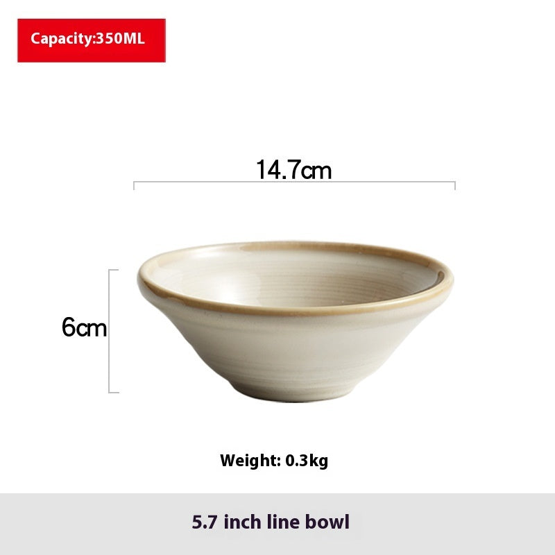 Household Minimalist Ceramic Bowl Plate Cup Tableware