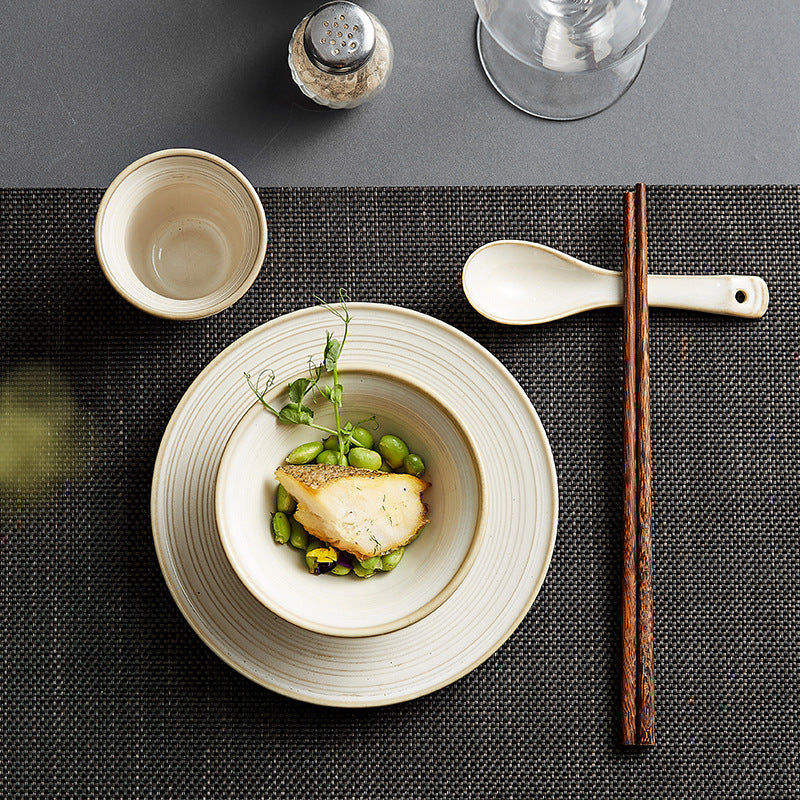 Household Minimalist Ceramic Bowl Plate Cup Tableware