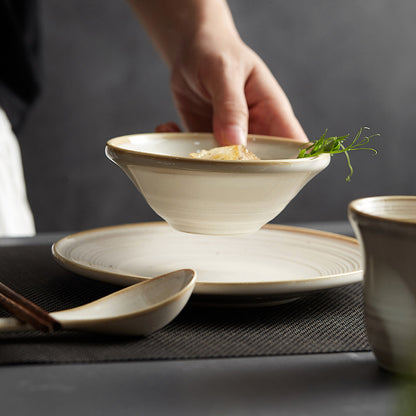 Household Minimalist Ceramic Bowl Plate Cup Tableware