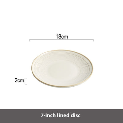 Household Minimalist Ceramic Bowl Plate Cup Tableware