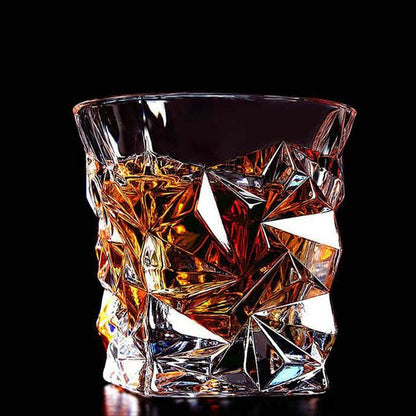 Whiskey Glass Wine Glass Foreign Wine Glass Crystal Glass Octagonal Glass Thickened Bar Glass Set Beer Glass