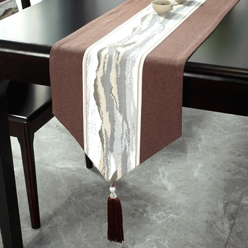 Chinese Style Table Runner Solid Linen Cotton Cover Waterproof Tablecloth