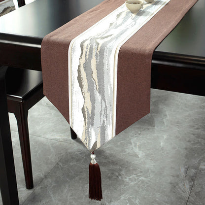 Chinese Style Table Runner Solid Linen Cotton Cover Waterproof Tablecloth