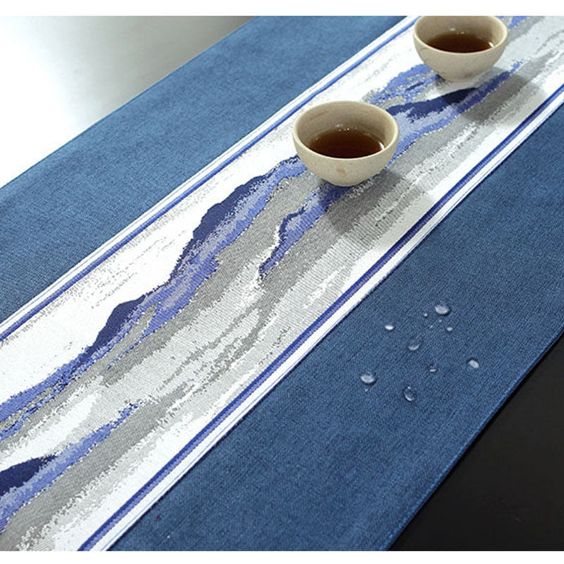 Chinese Style Table Runner Solid Linen Cotton Cover Waterproof Tablecloth