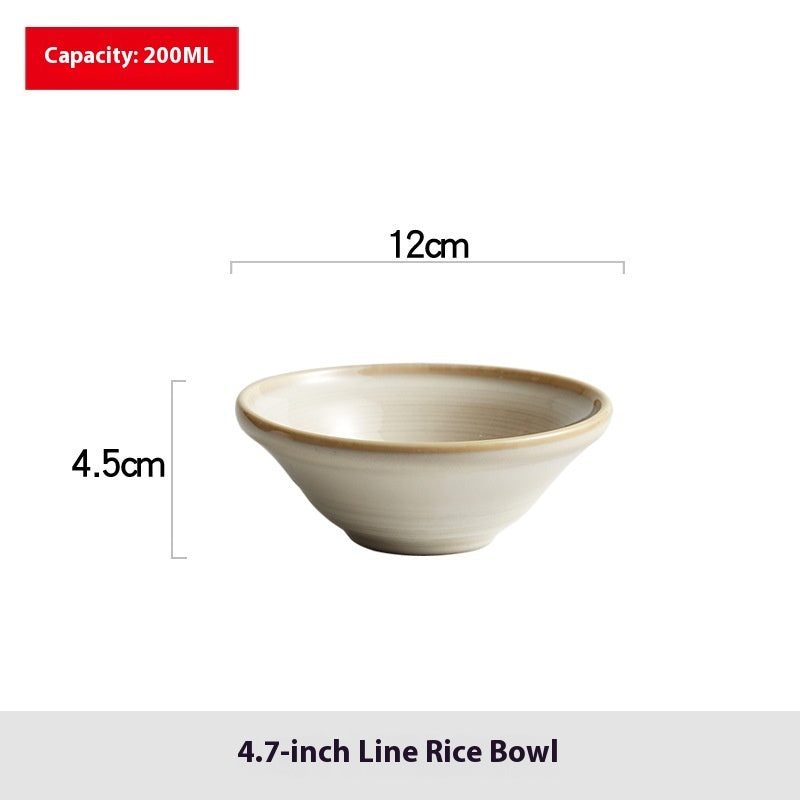 Household Minimalist Ceramic Bowl Plate Cup Tableware