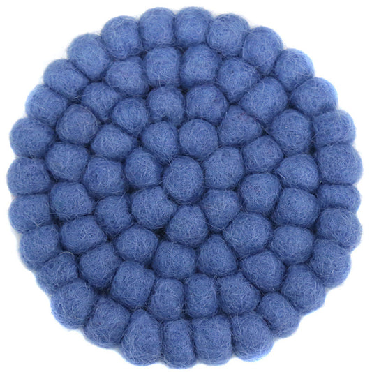 Anti-scald Tea Cup Temperament Pure Color Elegant Wool Ball Coaster