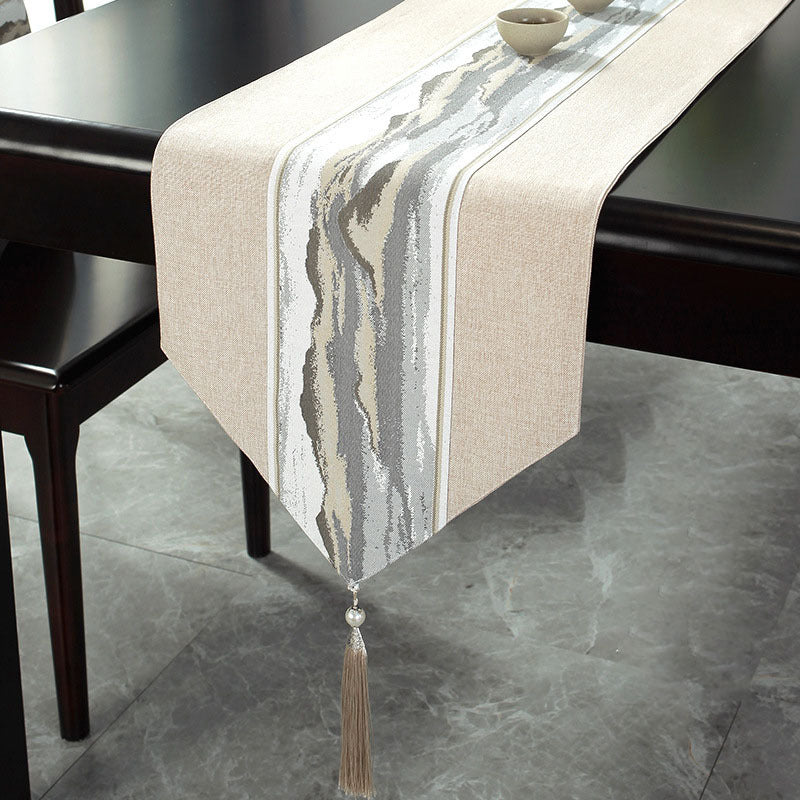 Chinese Style Table Runner Solid Linen Cotton Cover Waterproof Tablecloth