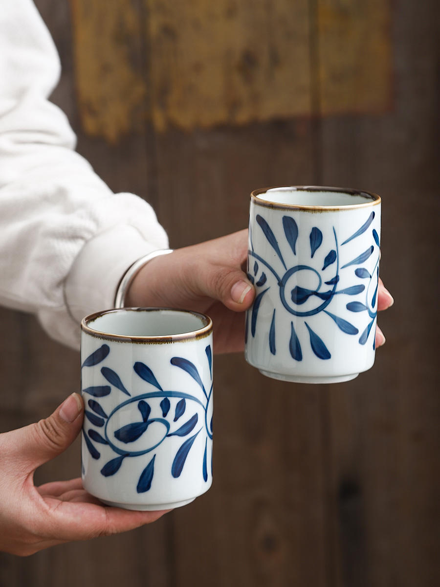 300ml Large Straight Large Capacity Porcelain Tea Cup