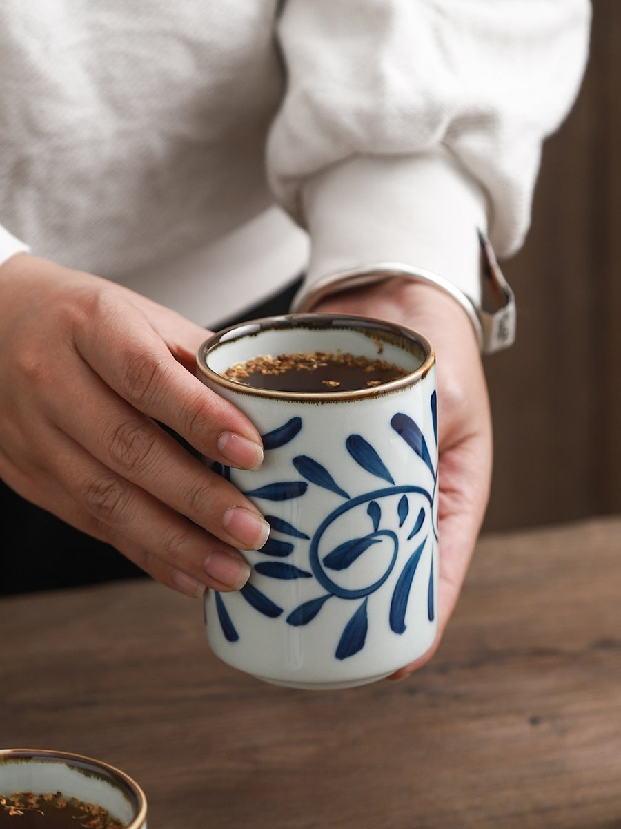 300ml Large Straight Large Capacity Porcelain Tea Cup