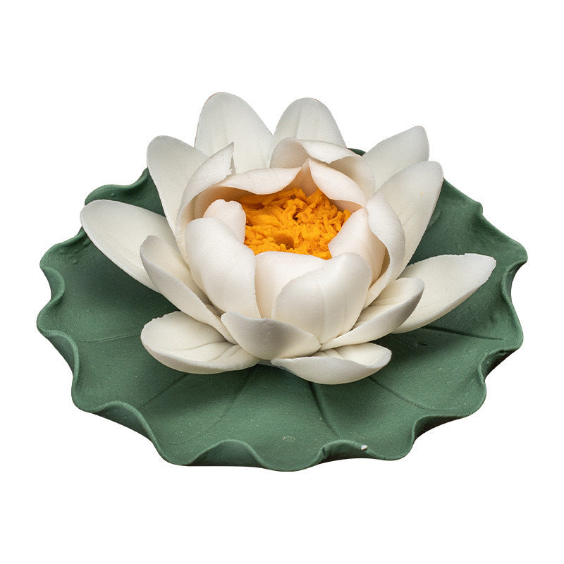 Creative Ceramic Lotus Line Incense Holder Decoration Tea Ornaments