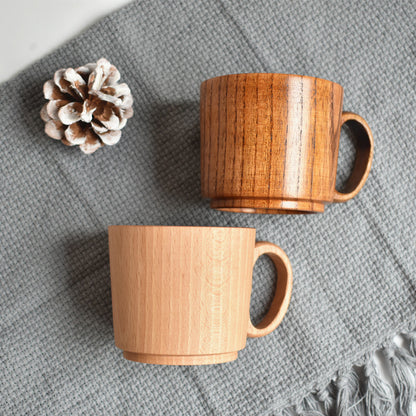 Beech Wood Jujube Wood Coffee Cup Three-piece Tea