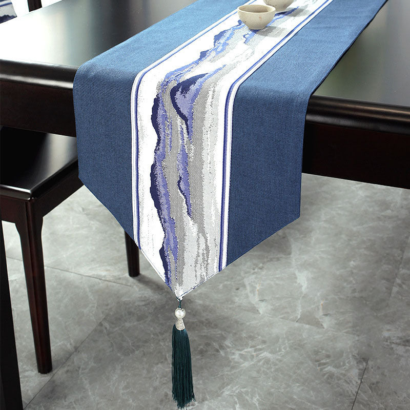Chinese Style Table Runner Solid Linen Cotton Cover Waterproof Tablecloth