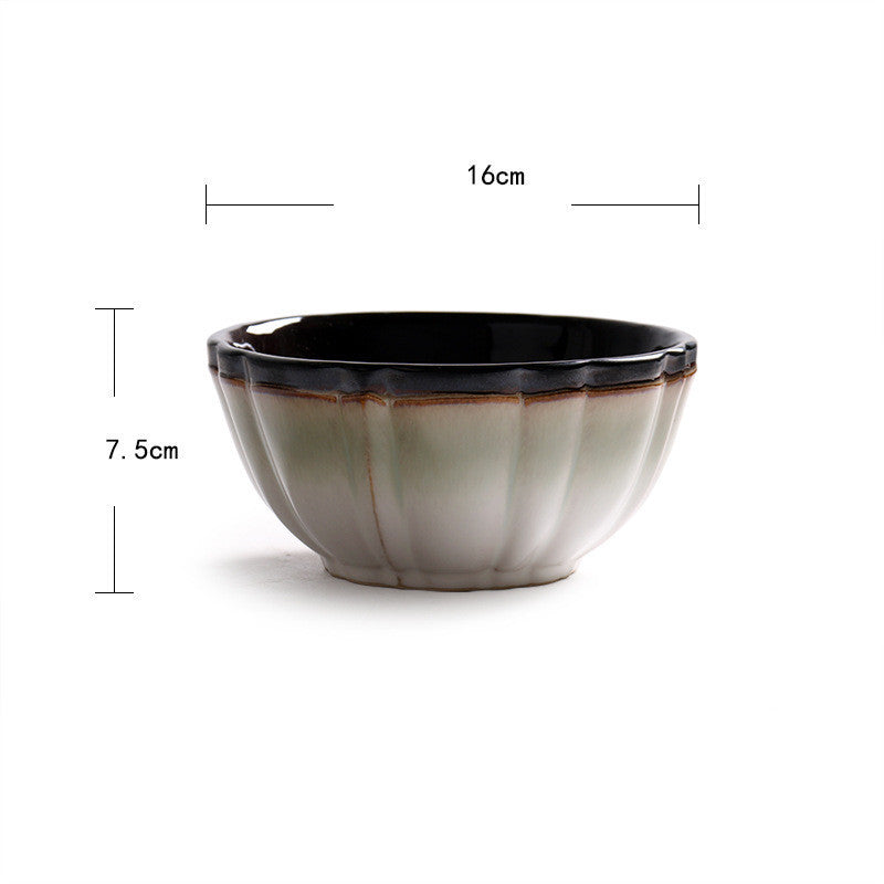Lotus Pond Moonlight American Western Tableware Creative Ceramic Bowl Cup Set