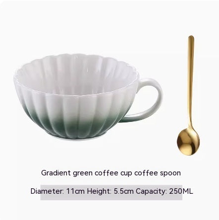 Coffee Cup Mug Vintage Ceramic Breakfast Cup