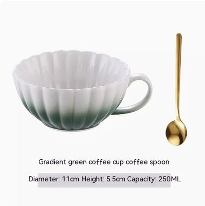 Coffee Cup Mug Vintage Ceramic Breakfast Cup