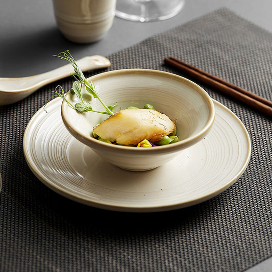Household Minimalist Ceramic Bowl Plate Cup Tableware