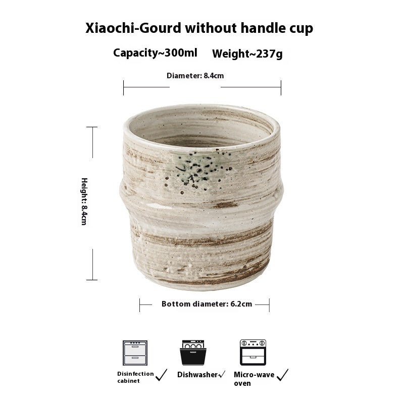 Vintage Ceramic Nostalgic Gourd Hand Held Cup