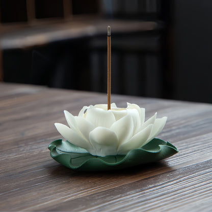 Creative Ceramic Lotus Line Incense Holder Decoration Tea Ornaments